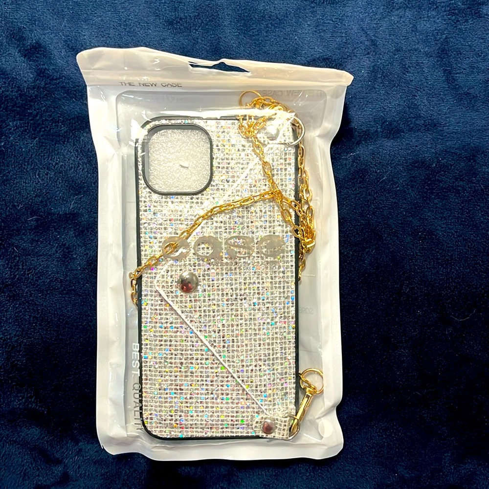 NIP IPhone Case with Gold Chain